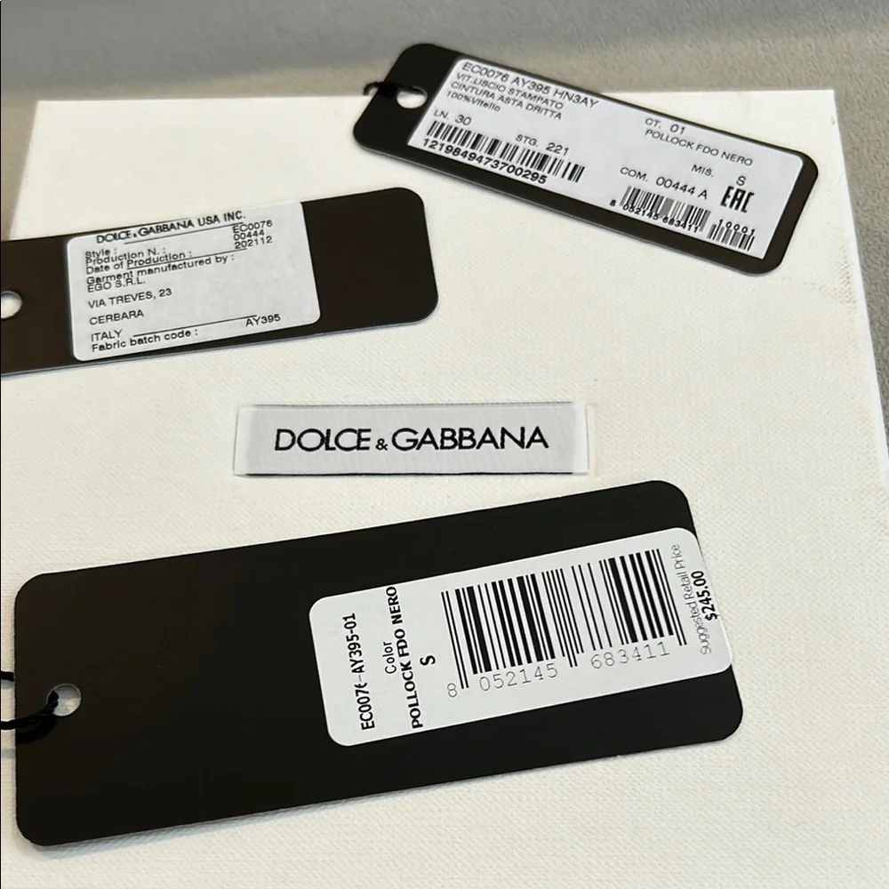 Dolce & Gabbana Black Belt with Silver Buckle and Multicolor Design